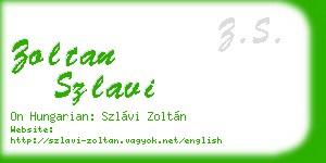 zoltan szlavi business card